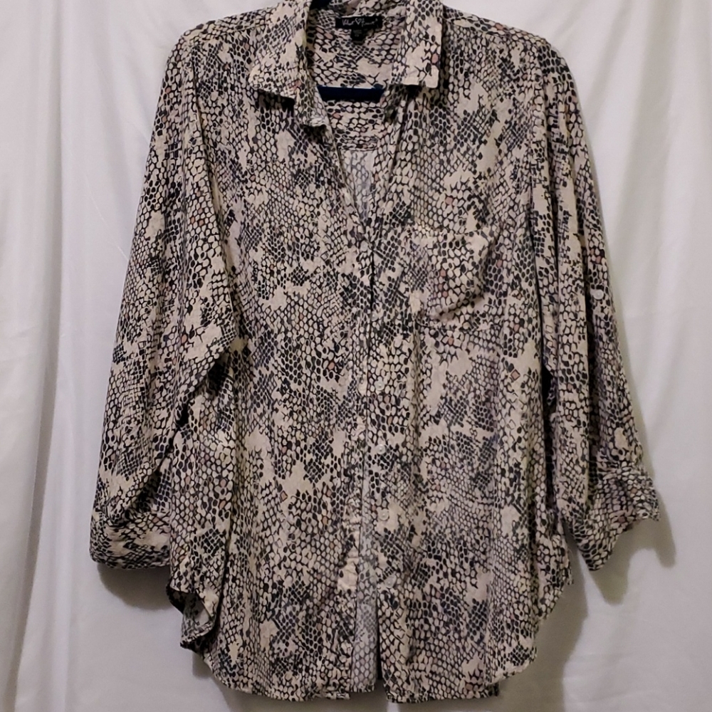 2x Velvet Heart Snake Print Top